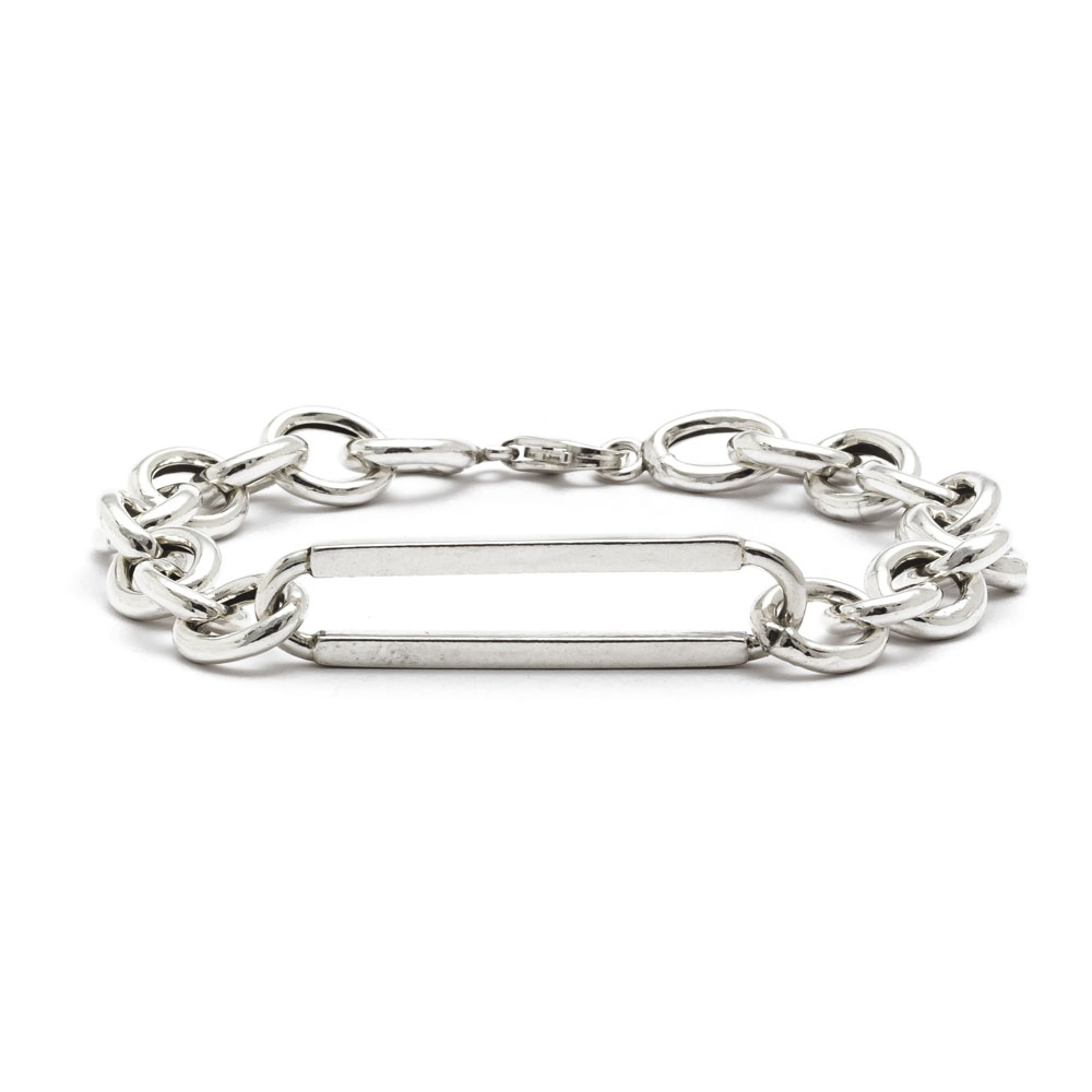 Pulsera eslabonada con barrita 
