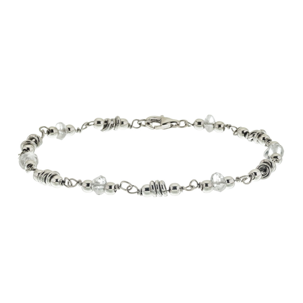 Pulsera de piedras y arandelas ( Consultar por otros colores )