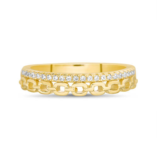 Anillo medio sin fin amarillo