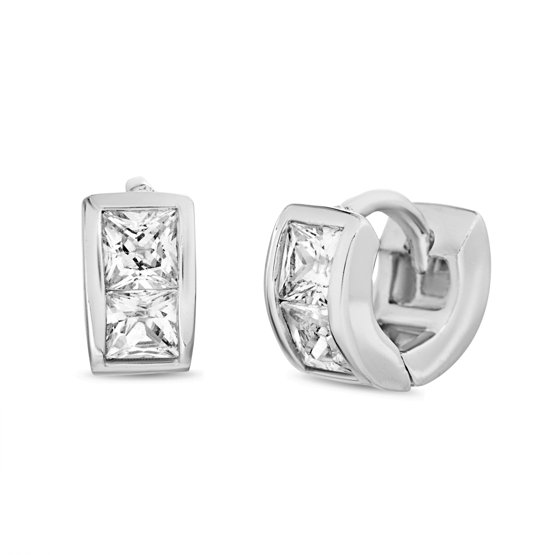Par aros argollitas con piedras carre