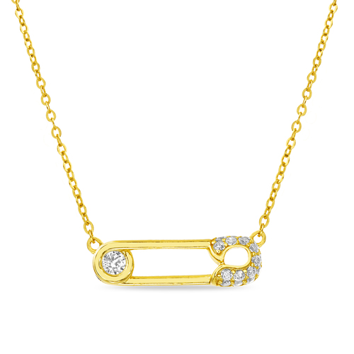 Conjunto amarillo clip con piedras