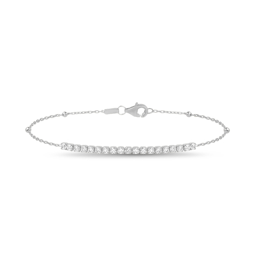Pulsera con barrita de piedras y bolitas