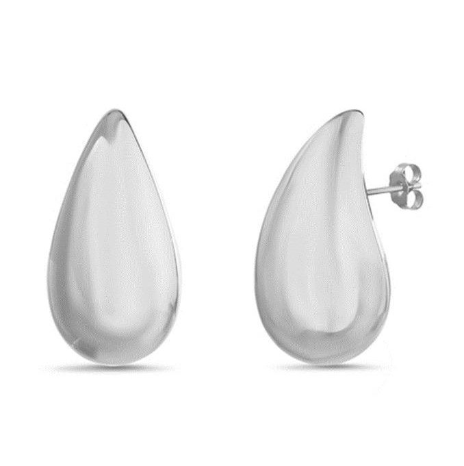 Par aros drop grandes blancos. Tamaño : 17 x30.5 mm