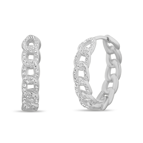 Par aros cuban link, grandes. Diametro interno : 16 mm