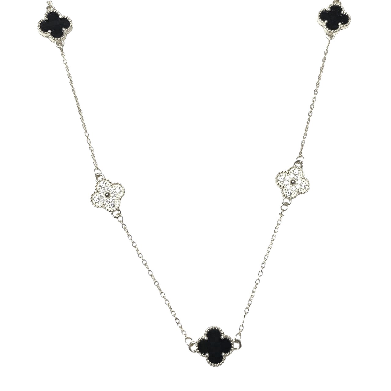 Conjunto 5 treboles, onix, pavee, x 45 cm