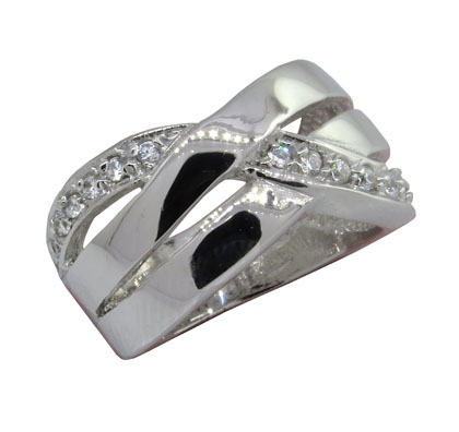 Anillo oleado cruzado platabella
