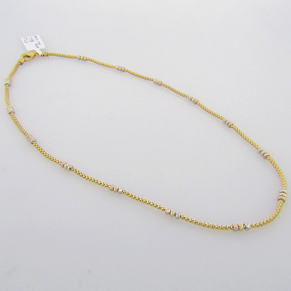 cadena hilo amarillo con donas tricolor 