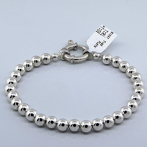 Pulsera bolitas 6 mm cierre marinero 