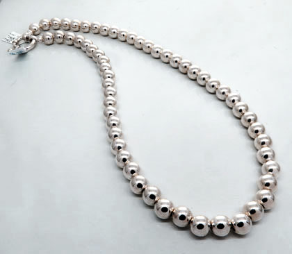 collar bolitas 8 mm (precio x 40 cms )