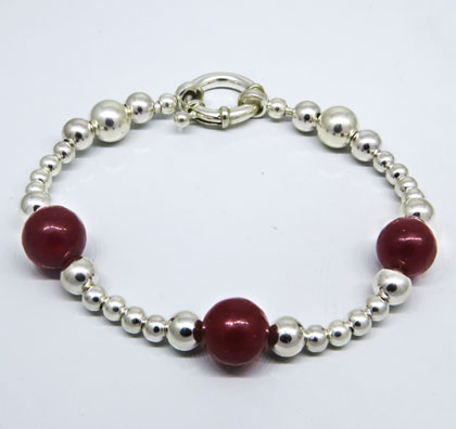Pulsera bolitas y granate