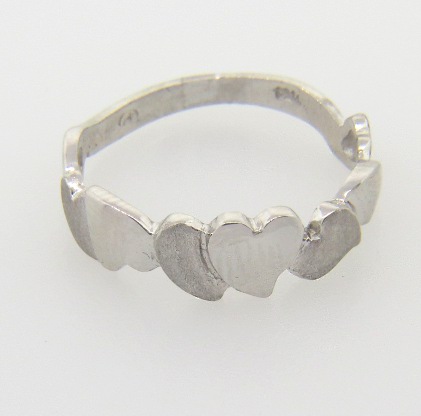 Anillo corazones movimiento platabella