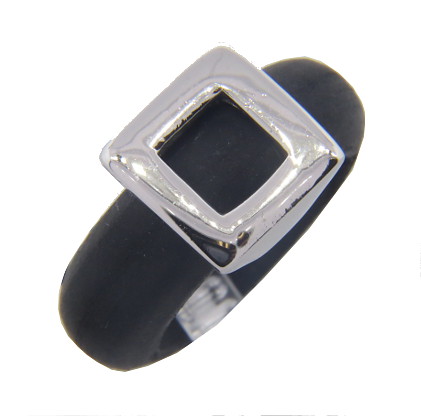 anillo caucho cuadrado sin piedra grande platabella