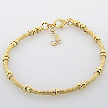 pulsera hilos semirigida amarilla