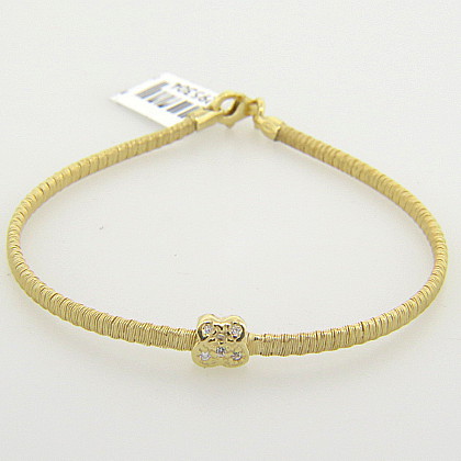 pulsera amarilla hilos mariposa con piedras