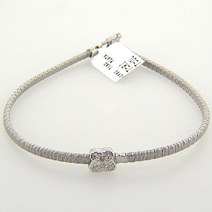 pulsera blanca hilos mariposa con piedras
