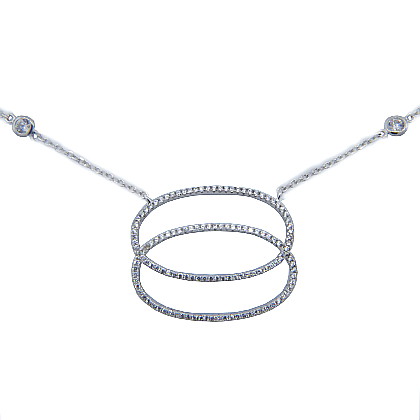 conjunto doble ovalo con piedras