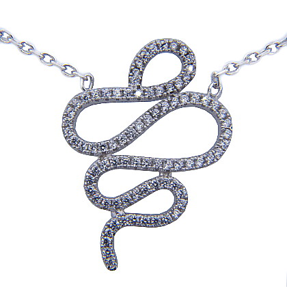 conjunto tipo serpiente con piedras blanco