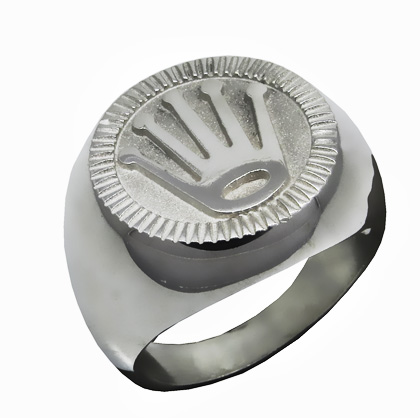Anillo tipo sello corona