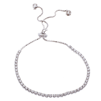 pulsera de piedras, ajustable, blanca