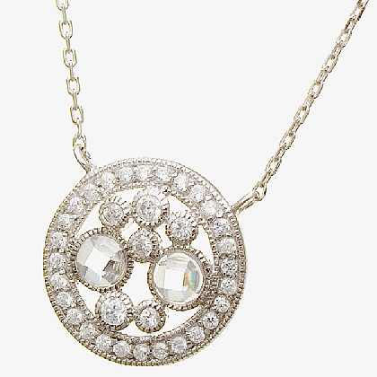 conjunto circulo calado con piedras