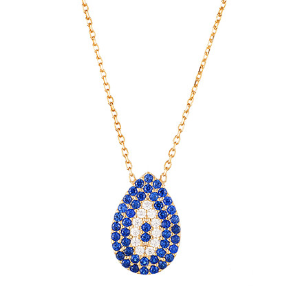 conjunto amarillo, ojito en forma de gota con piedras