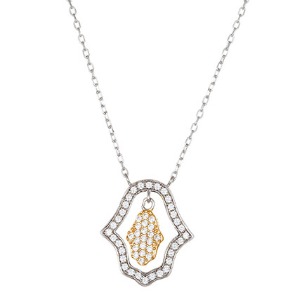 conjunto manito blanca y manito dorada con piedras