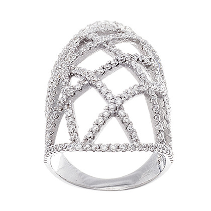 anillo calado con piedras