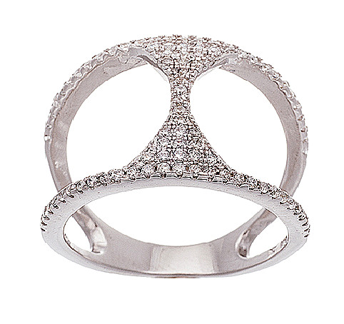 anillo ancho abierto con piedras