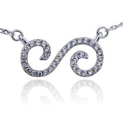 conjunto tipo infinito con piedras blanco