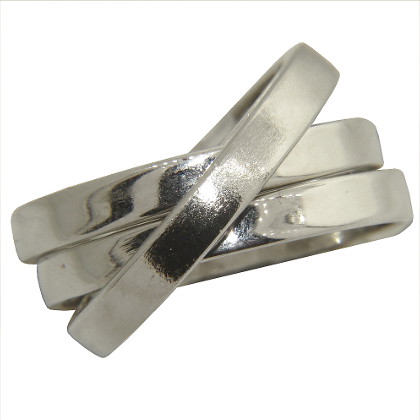 anillo triple alianza sin piedra platabella