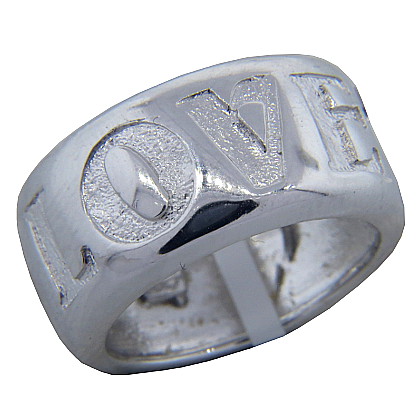 Anillo platabella love grande rodinado