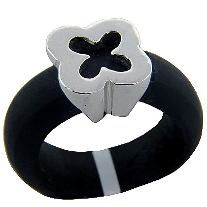 anillo caucho cruz sin piedra platabella