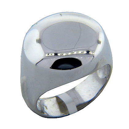 Anillo platabella rodinado plato mediano