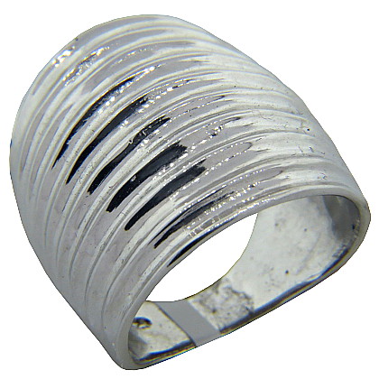 Anillo platabella bombe multirayado grande rodinado