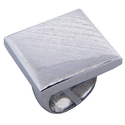 Anillo platabella new york cuadrado sin piedra rodinado