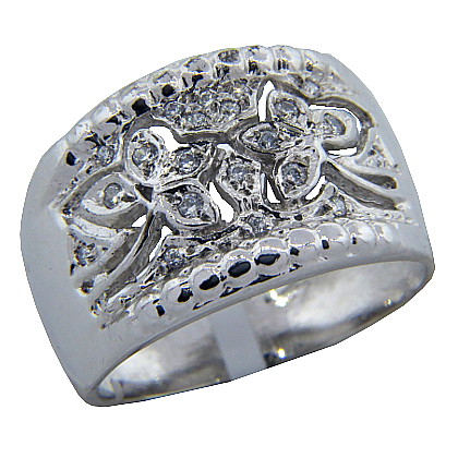 anillo platabella filigrana con piedras antiguo rodinado
