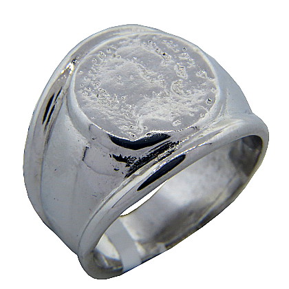 Anillo platabella rodinado sello Dali