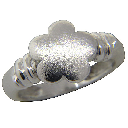 anillo flor con trabas sin piedra platabella