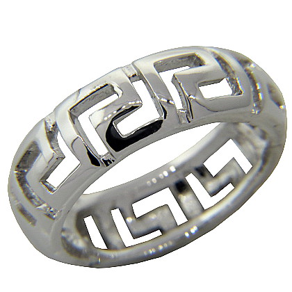 Anillo platabella guarda griega bombe ancha