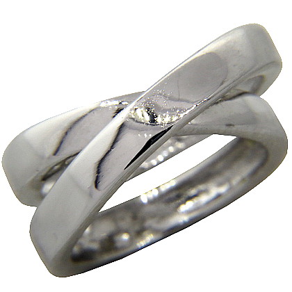 Anillo doble tirabuzon platabella