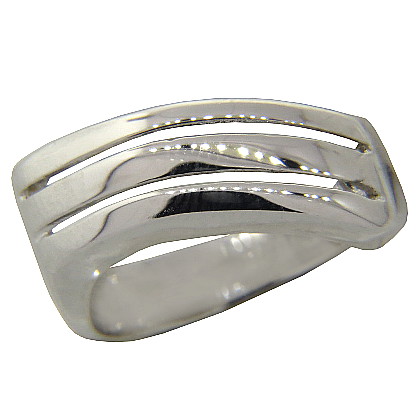anillo diagonal triple calado platabella