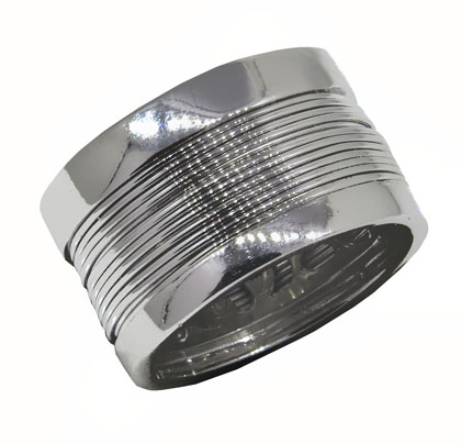 anillo hilos dos tiras grande platabella
