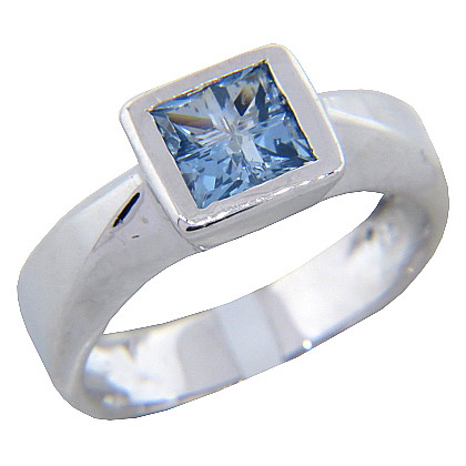 anillo platabella tank invisible 6x6 piedra celeste
