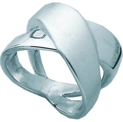 Anillo platabella sin piedra liso gigante x cruzado