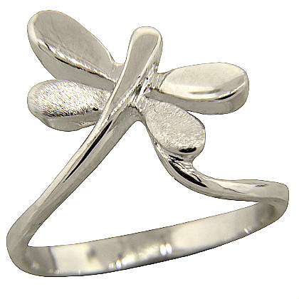 Anillo libelula grande platabella