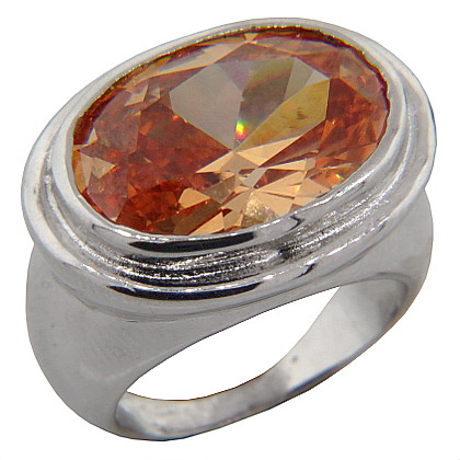 anillo platabella paloma oval gigante con color