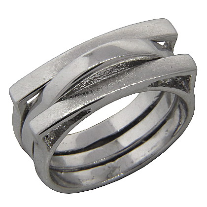 Anillo triple (se separa ) platabella