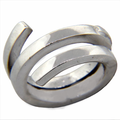 anillo tirabuzon cuadrado platabella