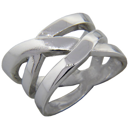 Anillo tres tiras gigante platabella