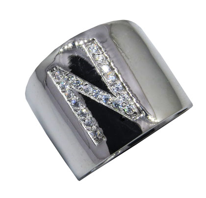 Anillo peter N imprenta, platabella